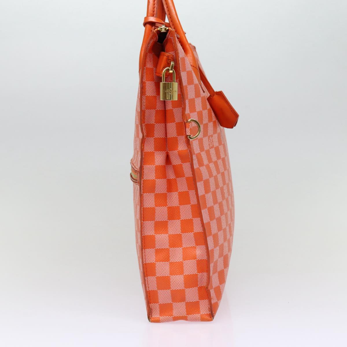 LOUIS VUITTON Damier Color Mobile Hand Bag 2way Orange Pimon N41304 Auth 87570