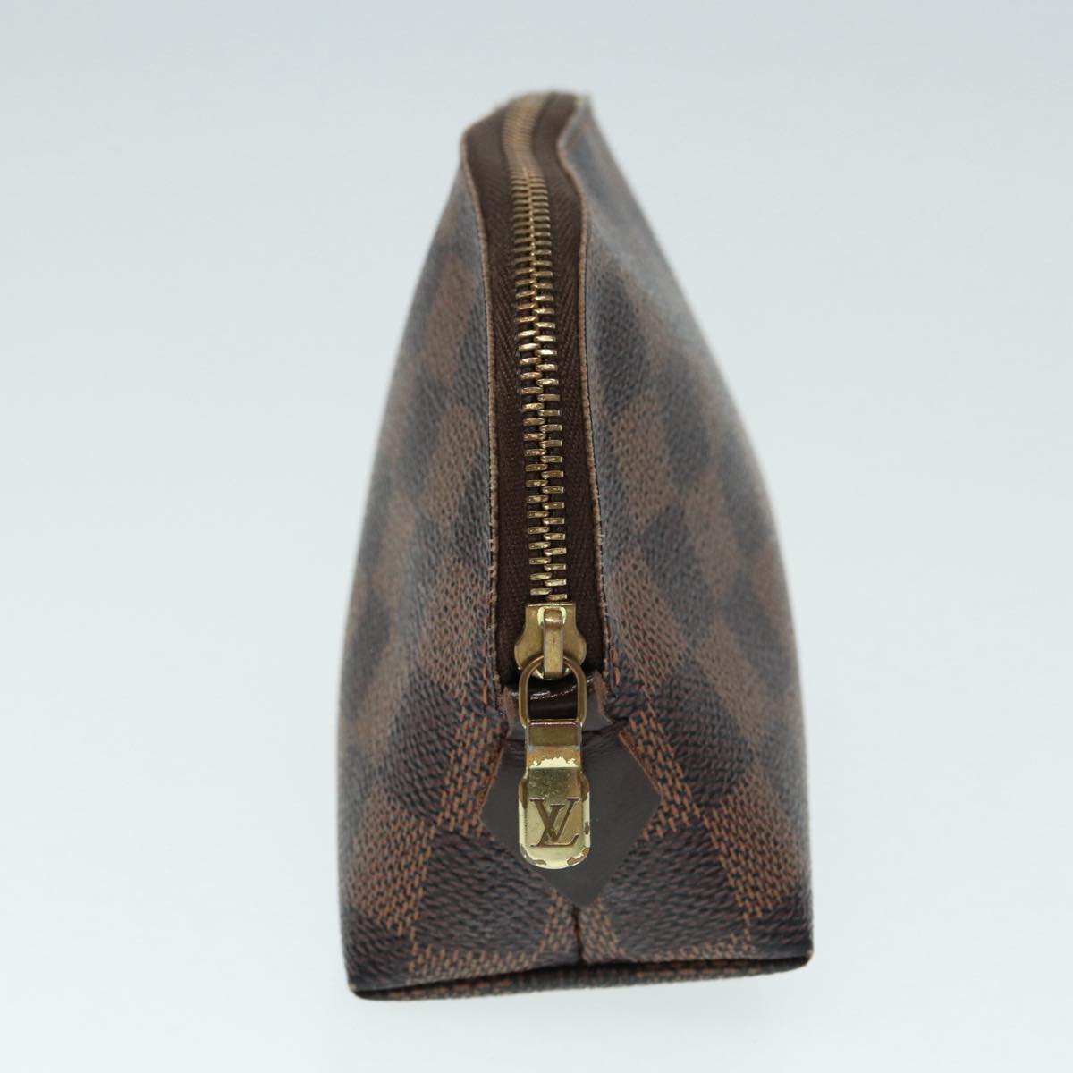 LOUIS VUITTON Damier Ebene Pochette Cosmetic PM Pouch N47516 LV Auth 87683