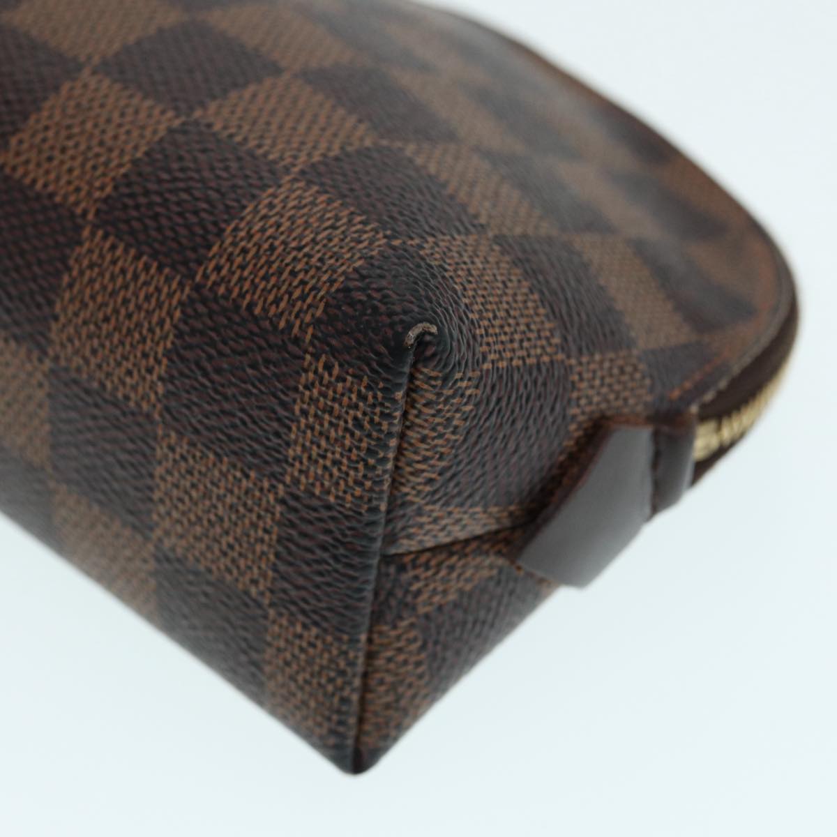 LOUIS VUITTON Damier Ebene Pochette Cosmetic PM Pouch N47516 LV Auth 87683