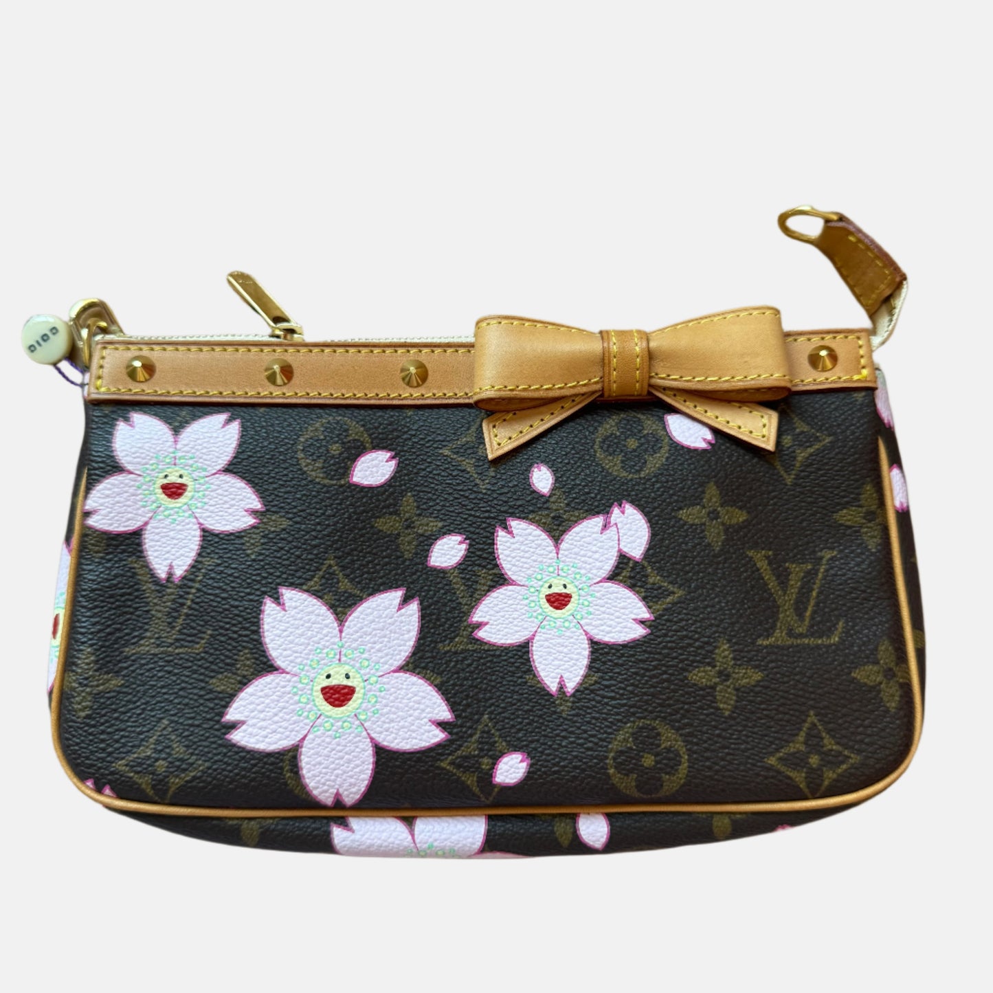 Louis Vuitton x Takashi Murakami Cherry Blossom on Brown Monogram Pochette Accessoire