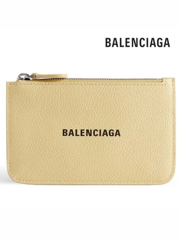 Luxury Balenciaga Trending 2026 Cash Large Long Coin Card Wallet Light Yellow