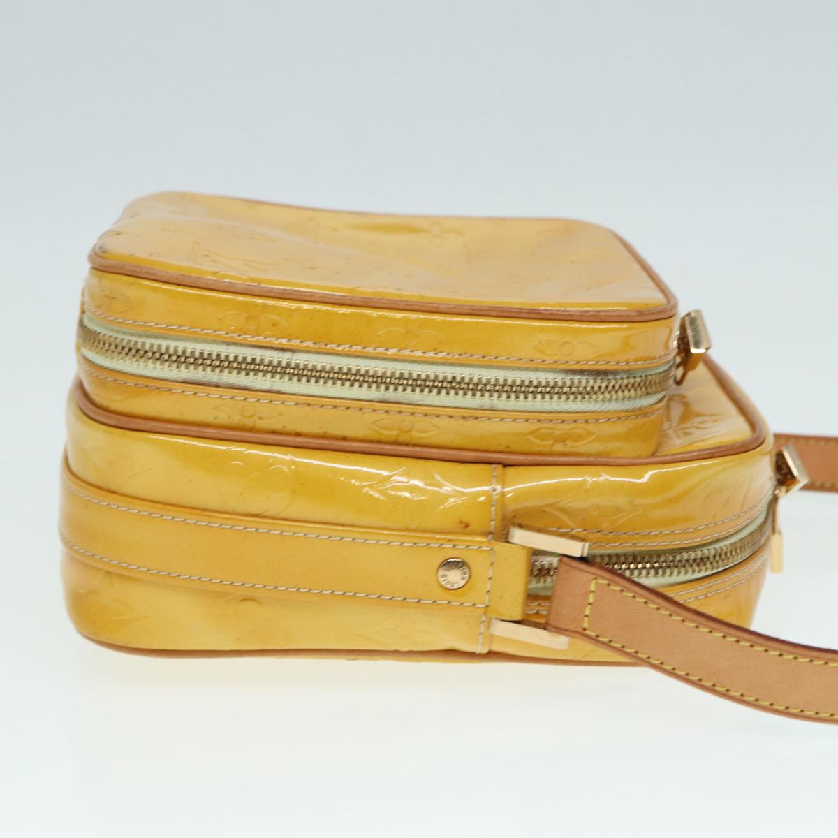 LOUIS VUITTON Monogram Vernis Wooster Shoulder Bag Yellow M91075 LV Auth 87996