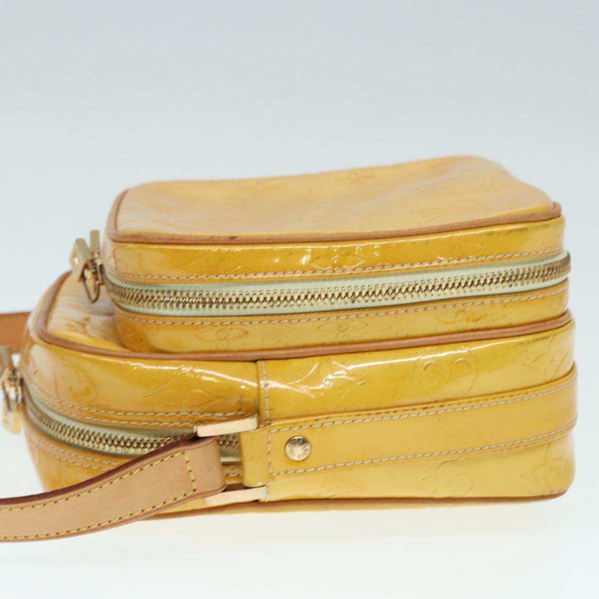 LOUIS VUITTON Monogram Vernis Wooster Shoulder Bag Yellow M91075 LV Auth 87996