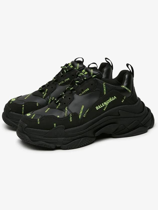 Luxury Balenciaga Trending 2026 All Over Triple S Low Top Sneakers Black