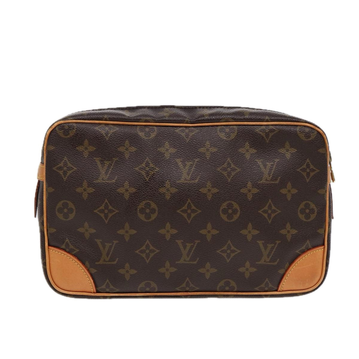 LOUIS VUITTON Monogram Compiegne 28 Clutch Bag M51845 LV Auth 88000