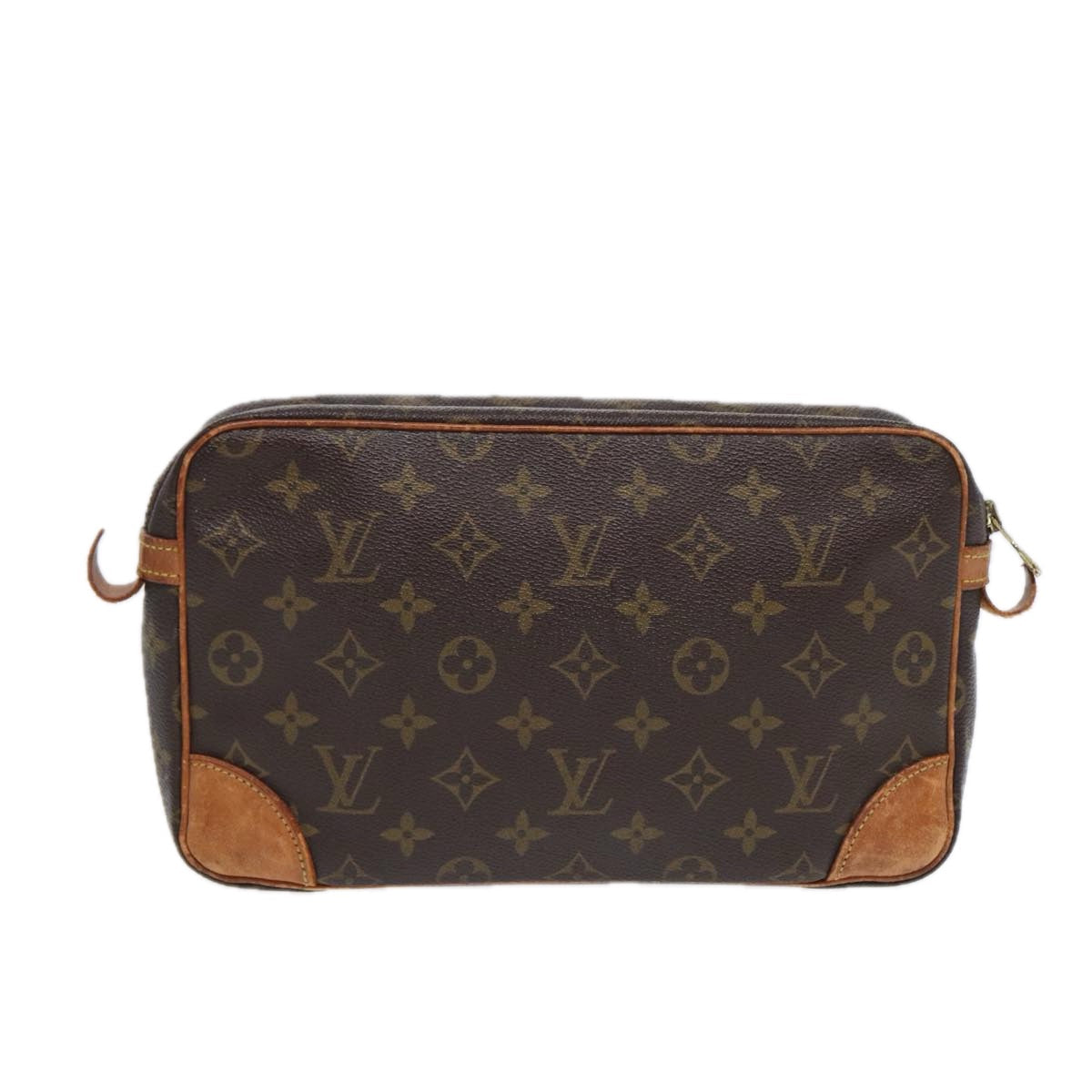 LOUIS VUITTON Monogram Compiegne 28 Clutch Bag M51845 LV Auth 88002
