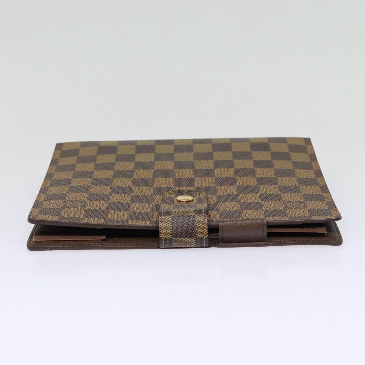 LOUIS VUITTON Damier Ebene Agenda GM Day Planner Cover R20107 LV Auth 88057