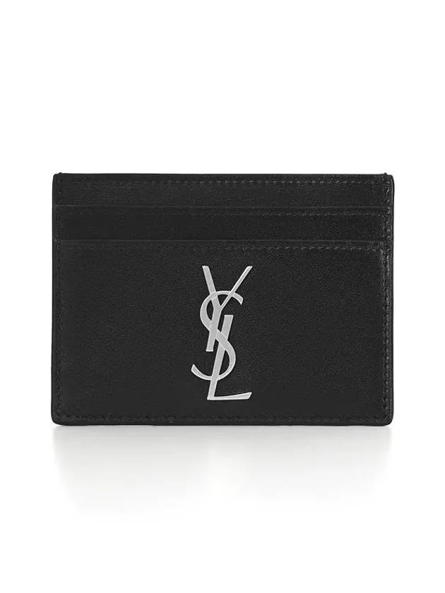 Luxury Saint Laurent Trending 2025 Monogram Card Case in Smooth Leather Black