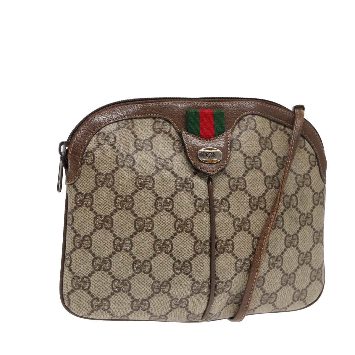 Gucci Leather Canvas Shoulder Bag