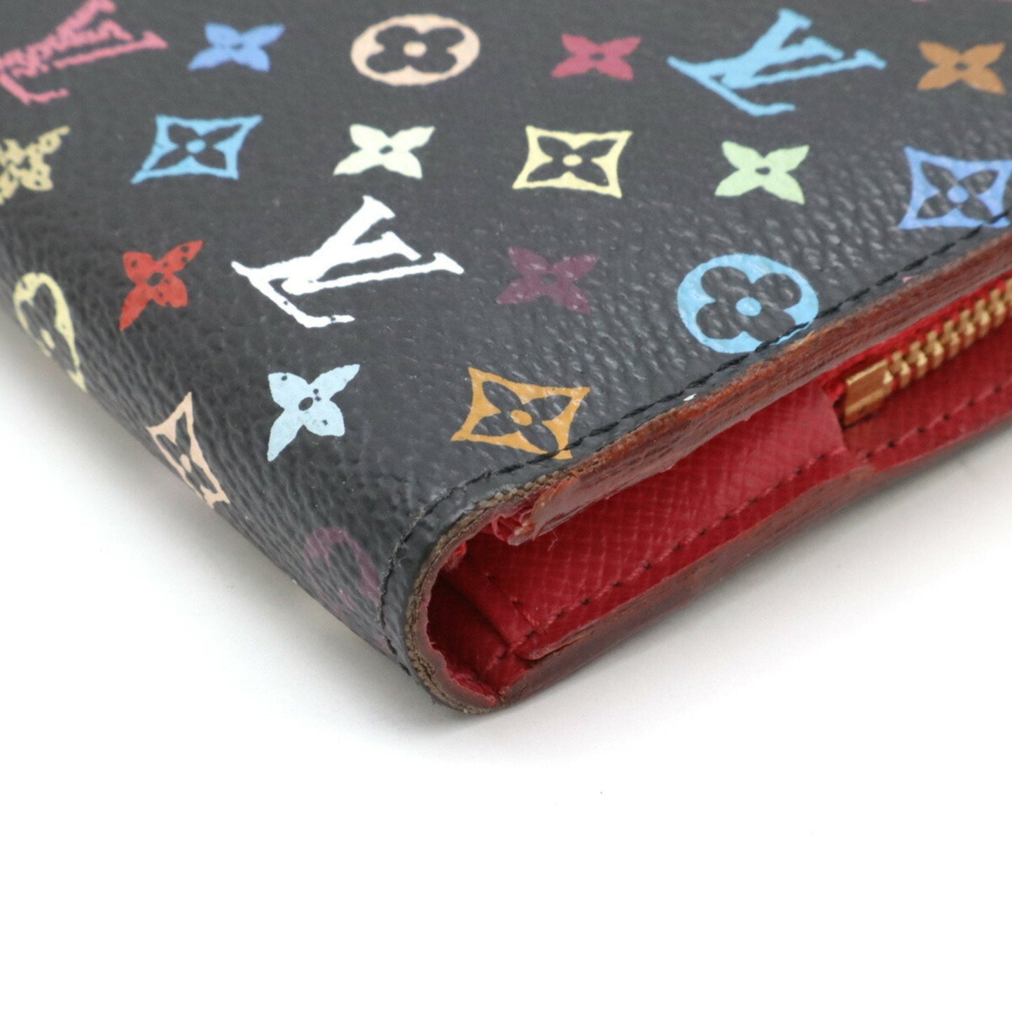 Louis Vuitton Monogram colore Grenade Noir Pvc Long Wallet (Bi-Fold)