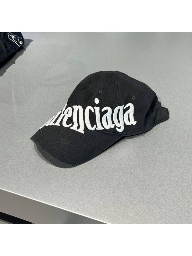 Luxury Balenciaga Trending 2026 diagonal logo ball cap black