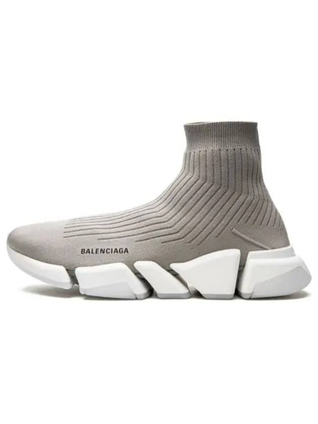 Luxury Balenciaga Trending 2026 Speed 2.0 Knit High Top Sneakers Grey