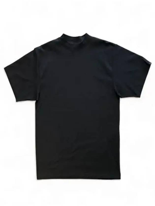 Luxury Balenciaga Trending 2026 Cotton Crew Neck Short Sleeve T-Shirt Navy