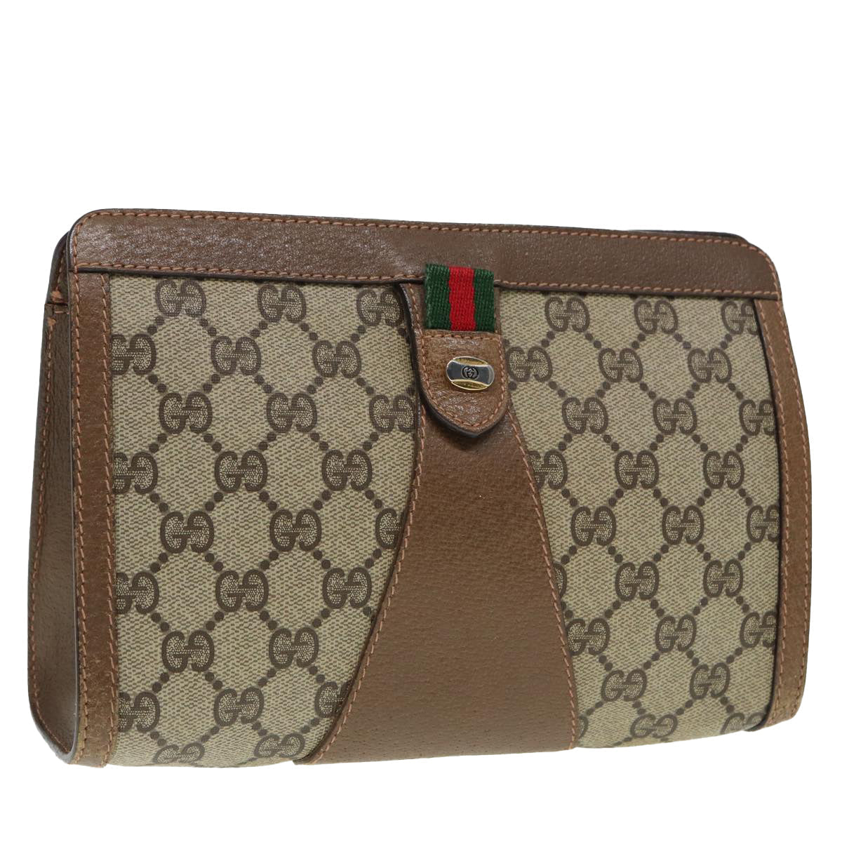 Gucci Leather Canvas Clutch
