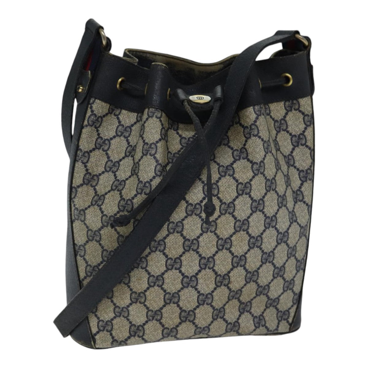 Gucci Leather Canvas Shoulder Bag
