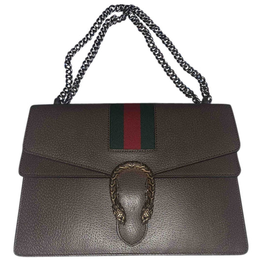 Gucci dionysus brown leather handbag