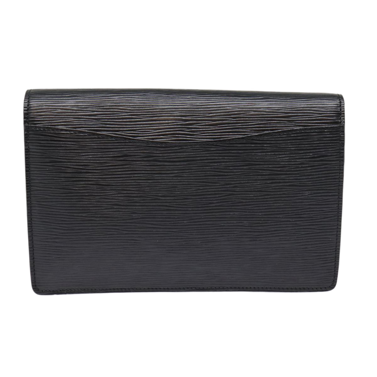 LOUIS VUITTON Epi Montaigne 23 Clutch Bag Black M52662 LV Auth 88630