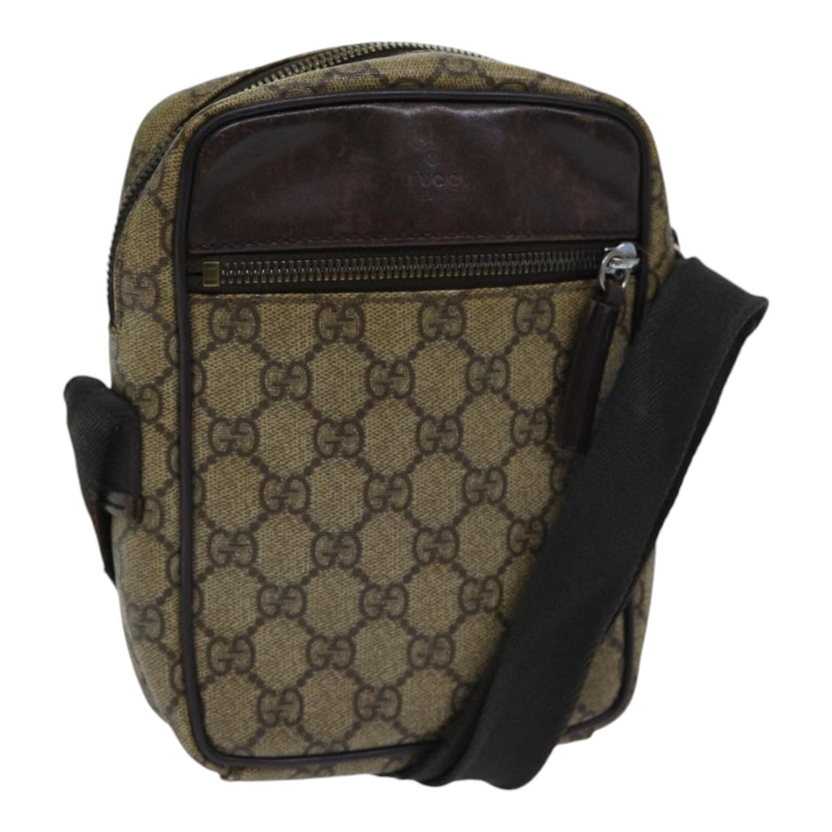 Gucci Leather Canvas Shoulder Bag