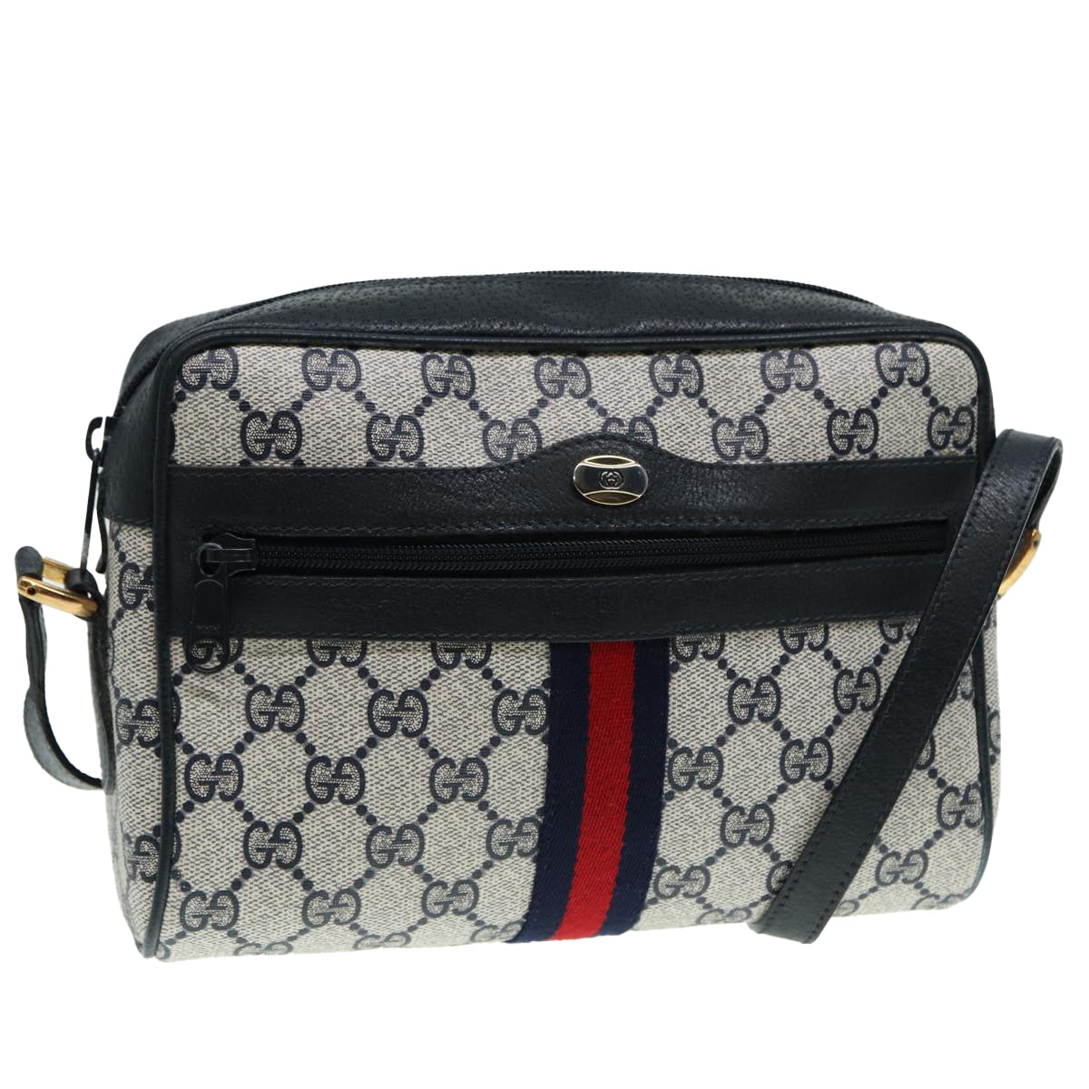 Gucci Leather Canvas Shoulder Bag