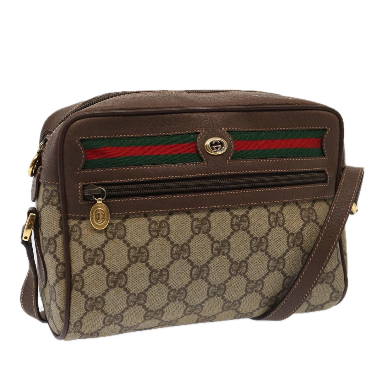 Gucci Leather Canvas Shoulder Bag