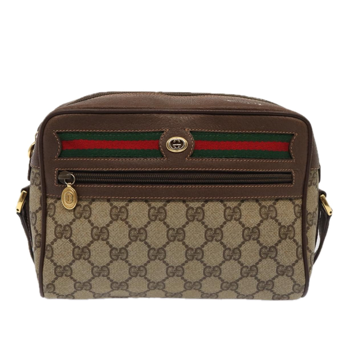 Gucci Leather Canvas Shoulder Bag