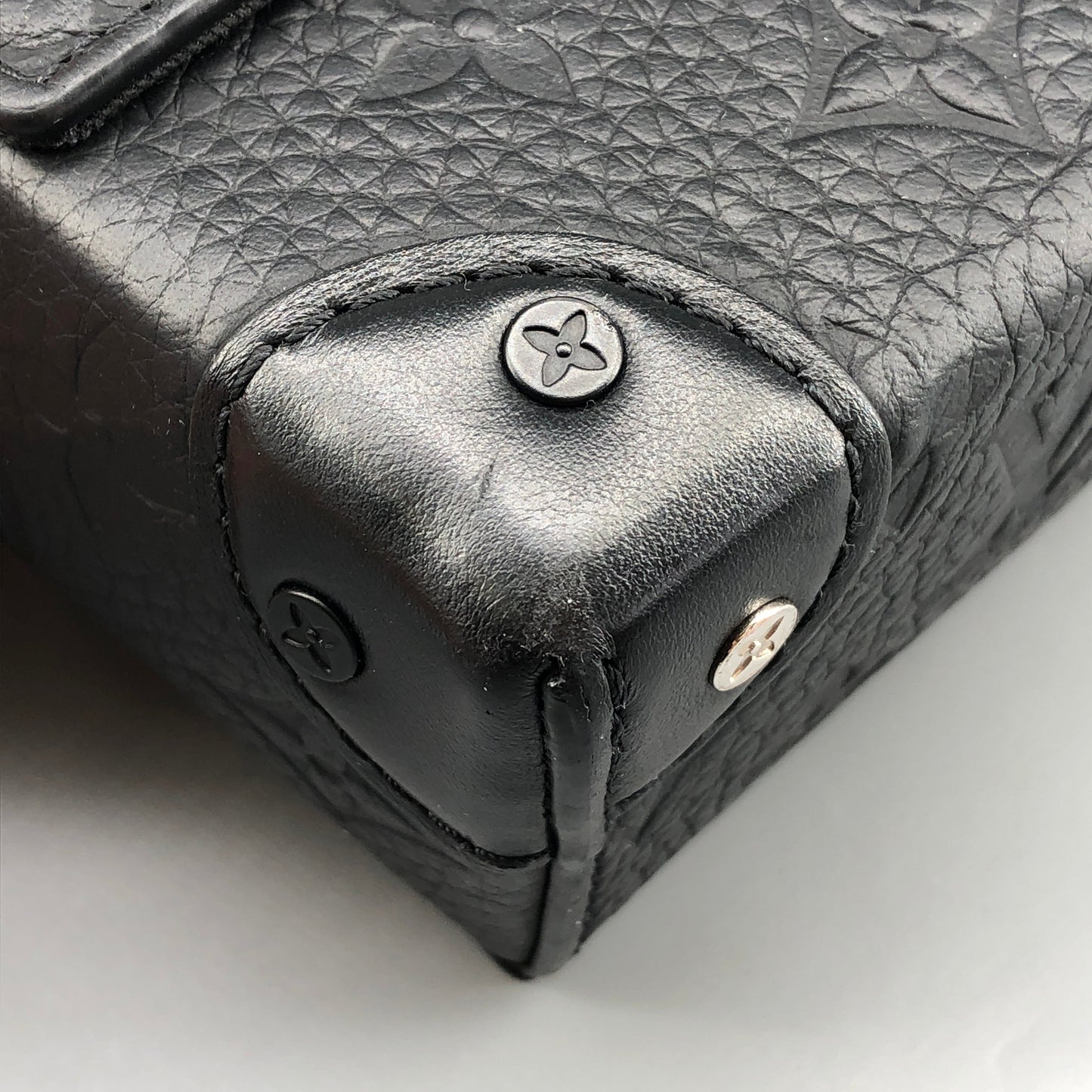 Louis Vuitton Monogram Taurillon Leather Steamer Crossbody Bag Black