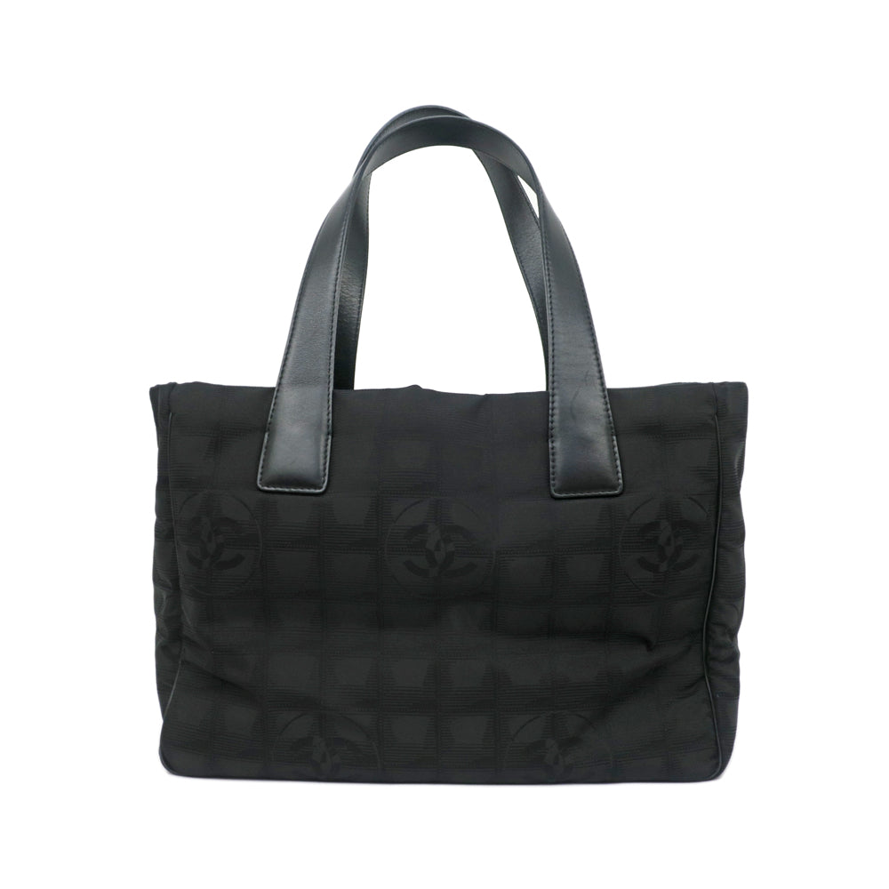 CHANEL CHANEL NEW LABEL TORTOT PM G  Black Black A20457 Handbag Nylon  Women