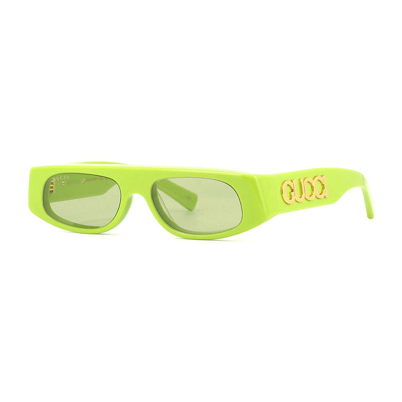 Gucci Sunglasses Geometric Full Rim, White Frame and Grey Lens GG1771S002