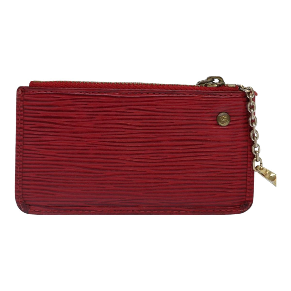 LOUIS VUITTON Epi Pochette Cles Coin Purse Red M63807 LV Auth 89105