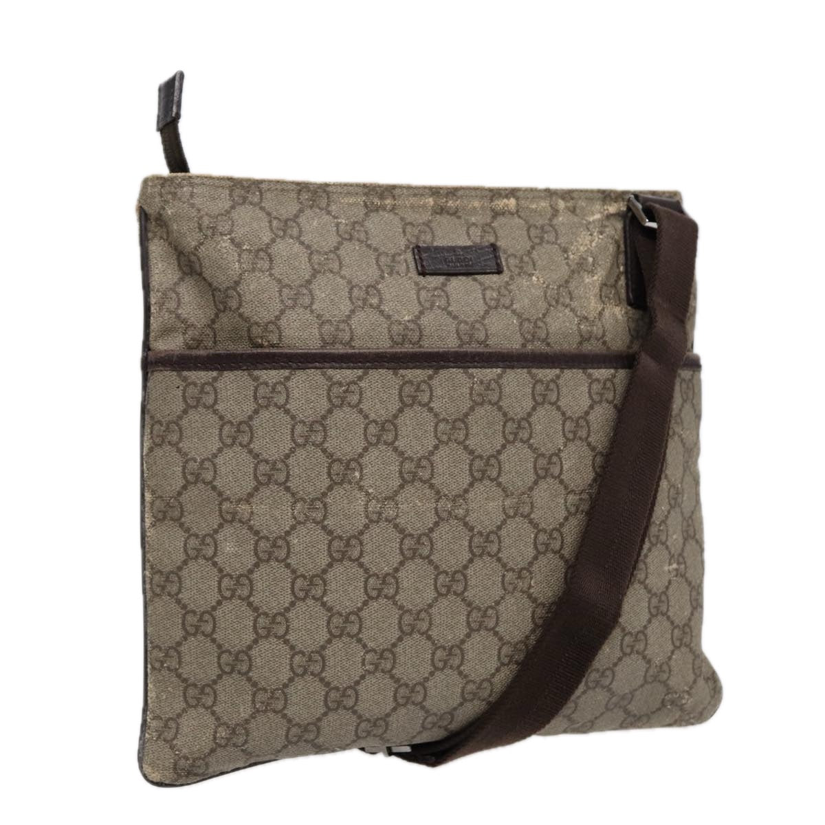Gucci Leather Canvas Shoulder Bag