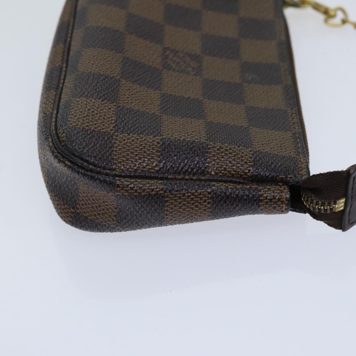 LOUIS VUITTON Damier Ebene Mini Pochette Accessoires Pouch N58009 LV Auth 89290