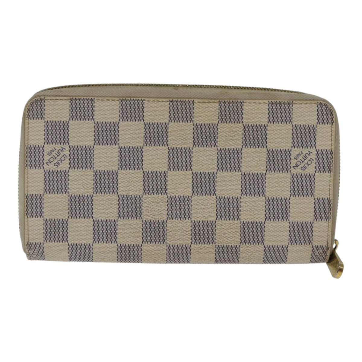 LOUIS VUITTON Damier Azur Zippy Wallet Long Wallet N60019 LV Auth 89303