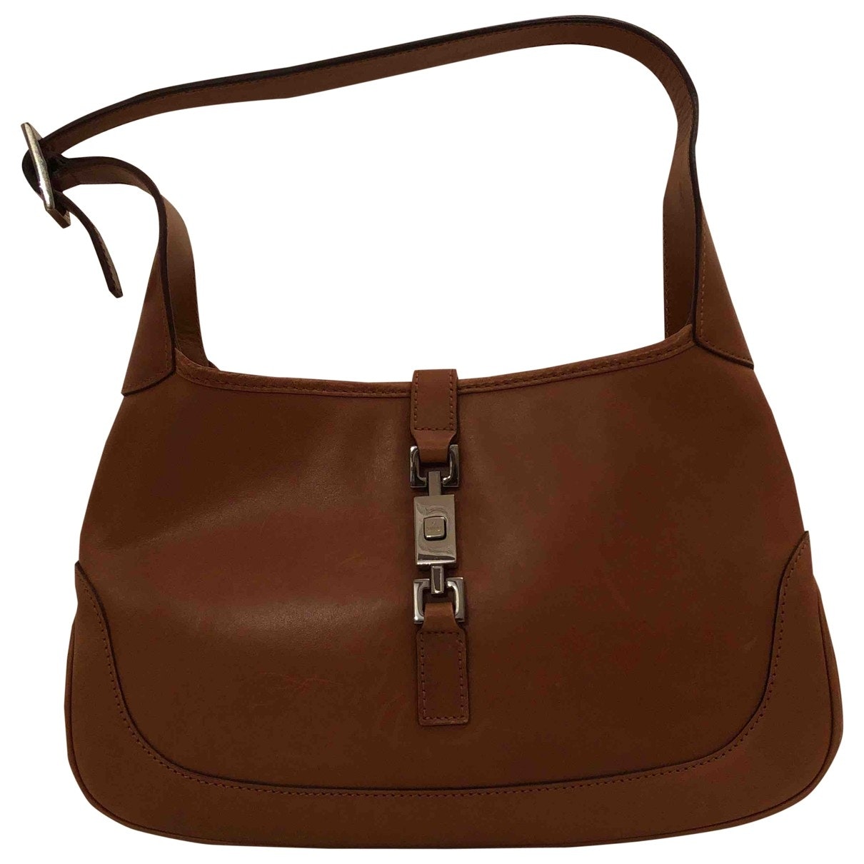 Gucci jackie    camel leather handbag