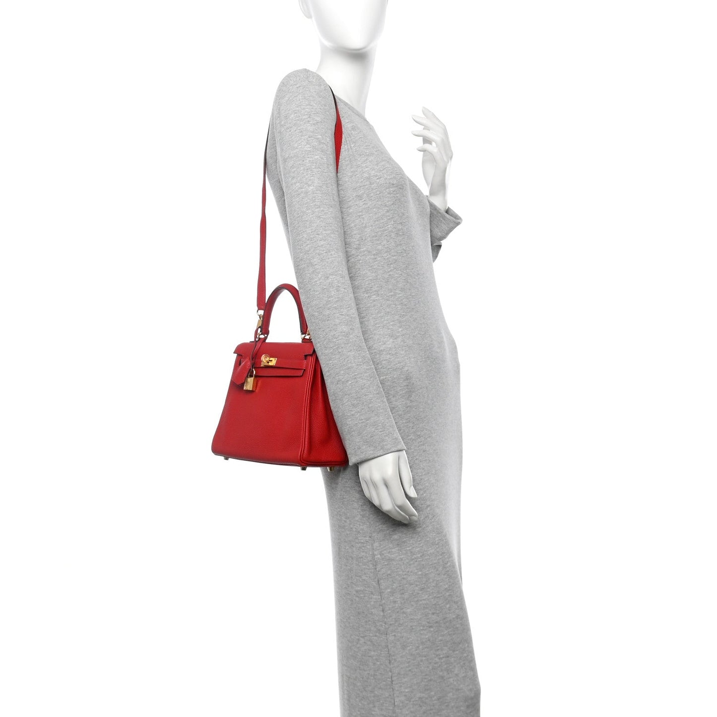 Hermes Togo Kelly Retourne 25 Rouge Casaque