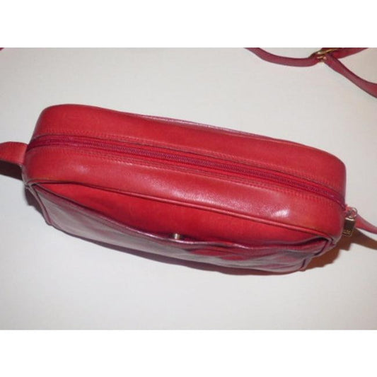 Gucci Vintage Red Leather Cross Body Bag