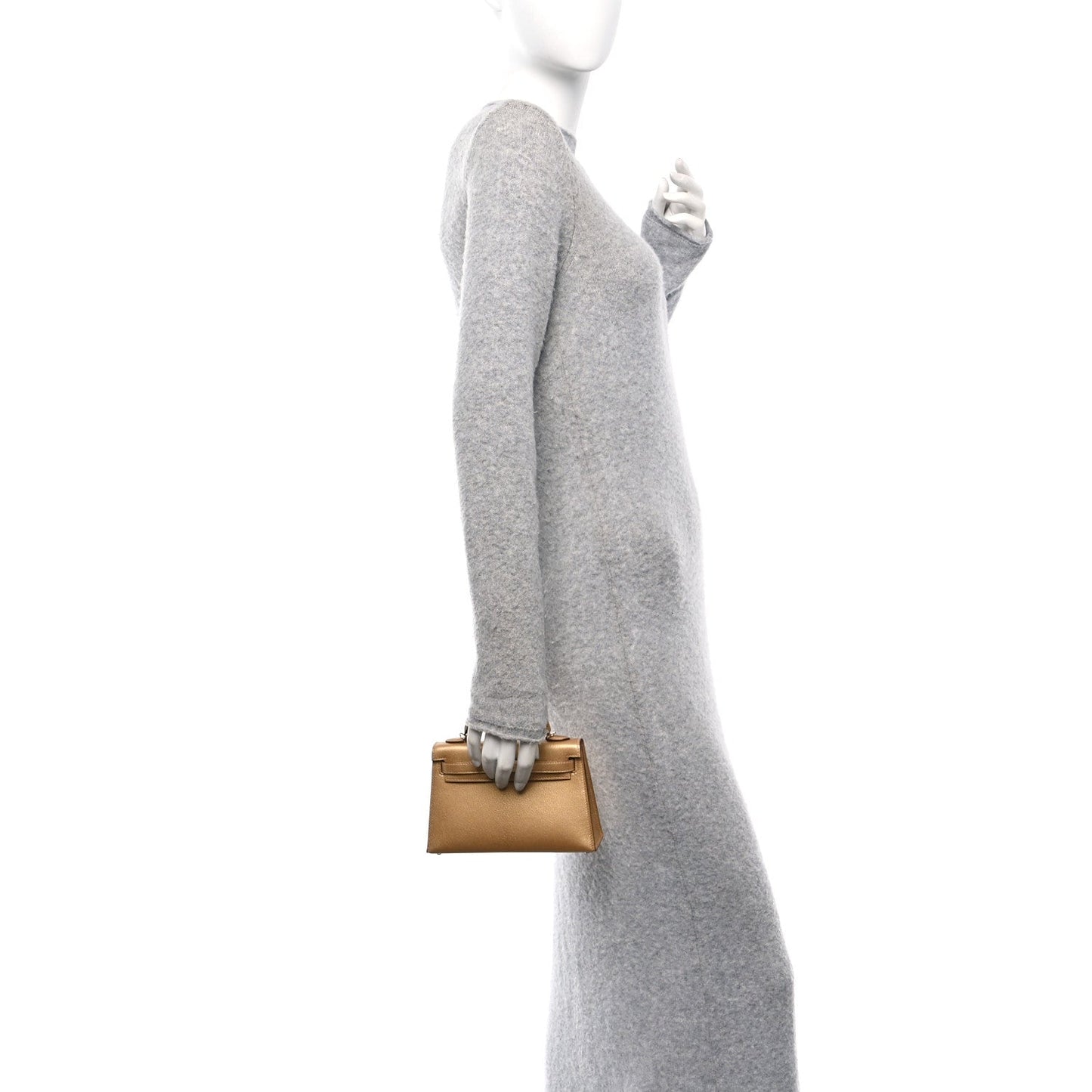 Hermes Metallic Chevre Chamkilight Mini Kelly Sellier 20 Dore