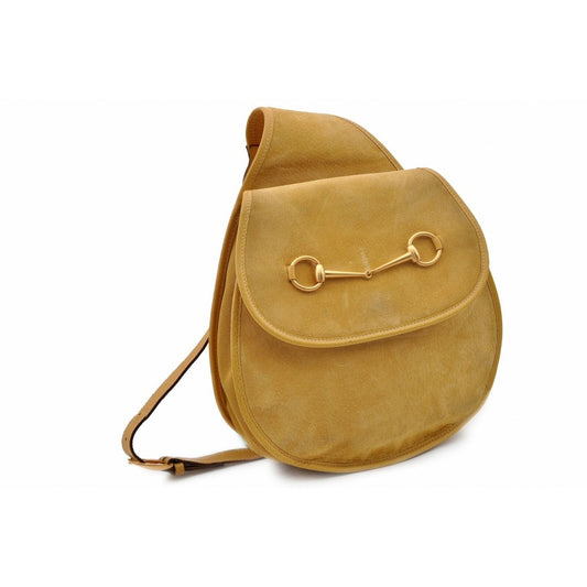 Gucci yellow suede backpacks