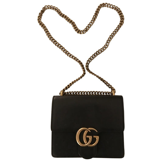Gucci marmont black leather handbag