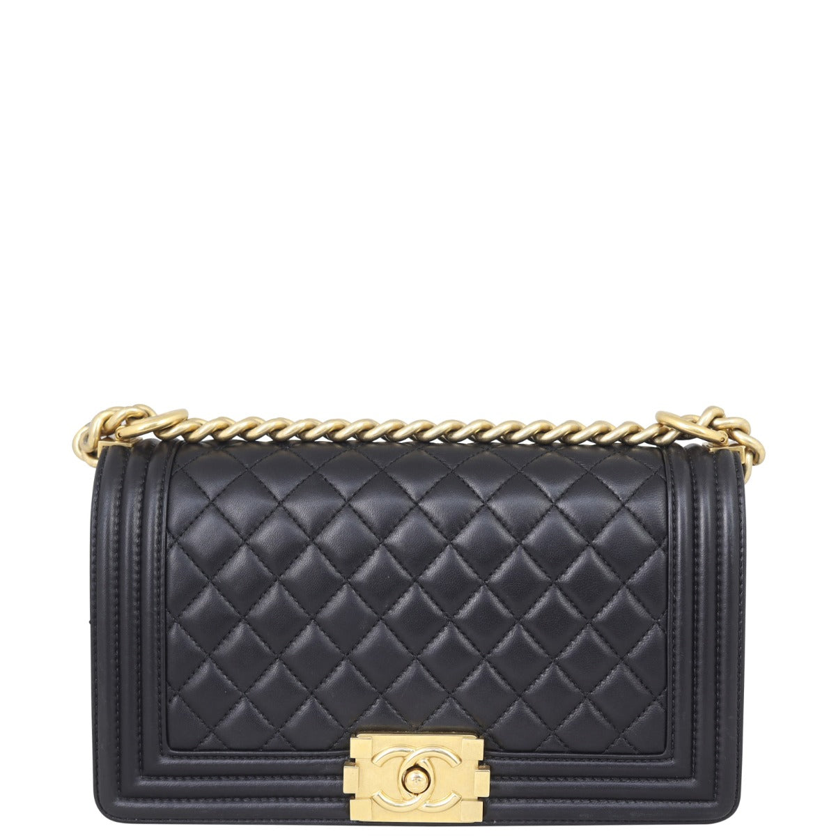 Chanel Boy Old Medium | Black Lambskin