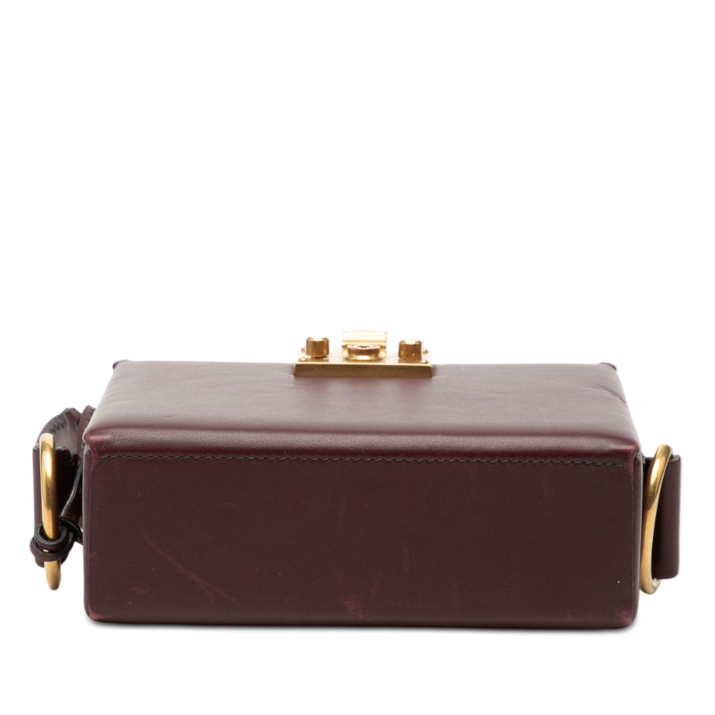 Red Dior Lambskin Dioraddict Lockbox Crossbody