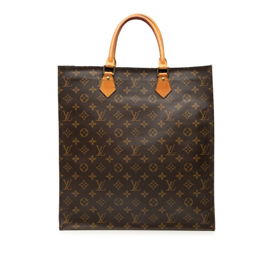 Brown Louis Vuitton Monogram Sac Plat Tote Bag