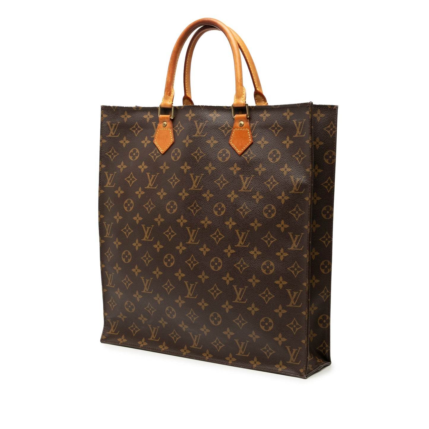 Brown Louis Vuitton Monogram Sac Plat Tote Bag