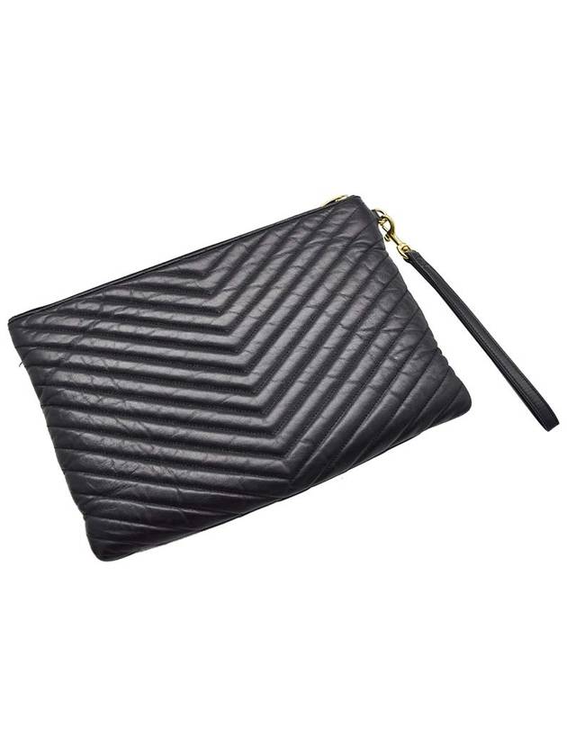 Luxury Saint Laurent Trending 2025 Women s Quilted Leather Gold Clutch Bag 8868