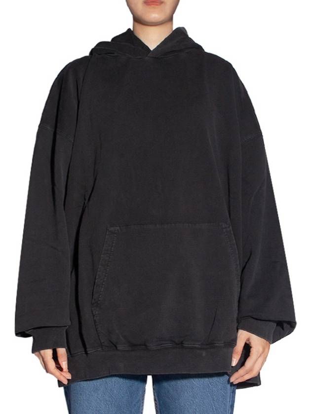 Luxury Balenciaga Trending 2026 Back Logo Hooded Top Black