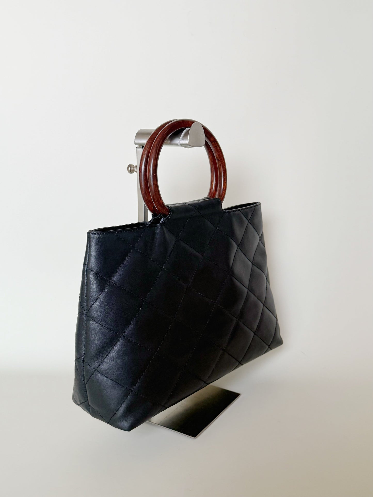 Chanel  Wooden Top Handle Bag