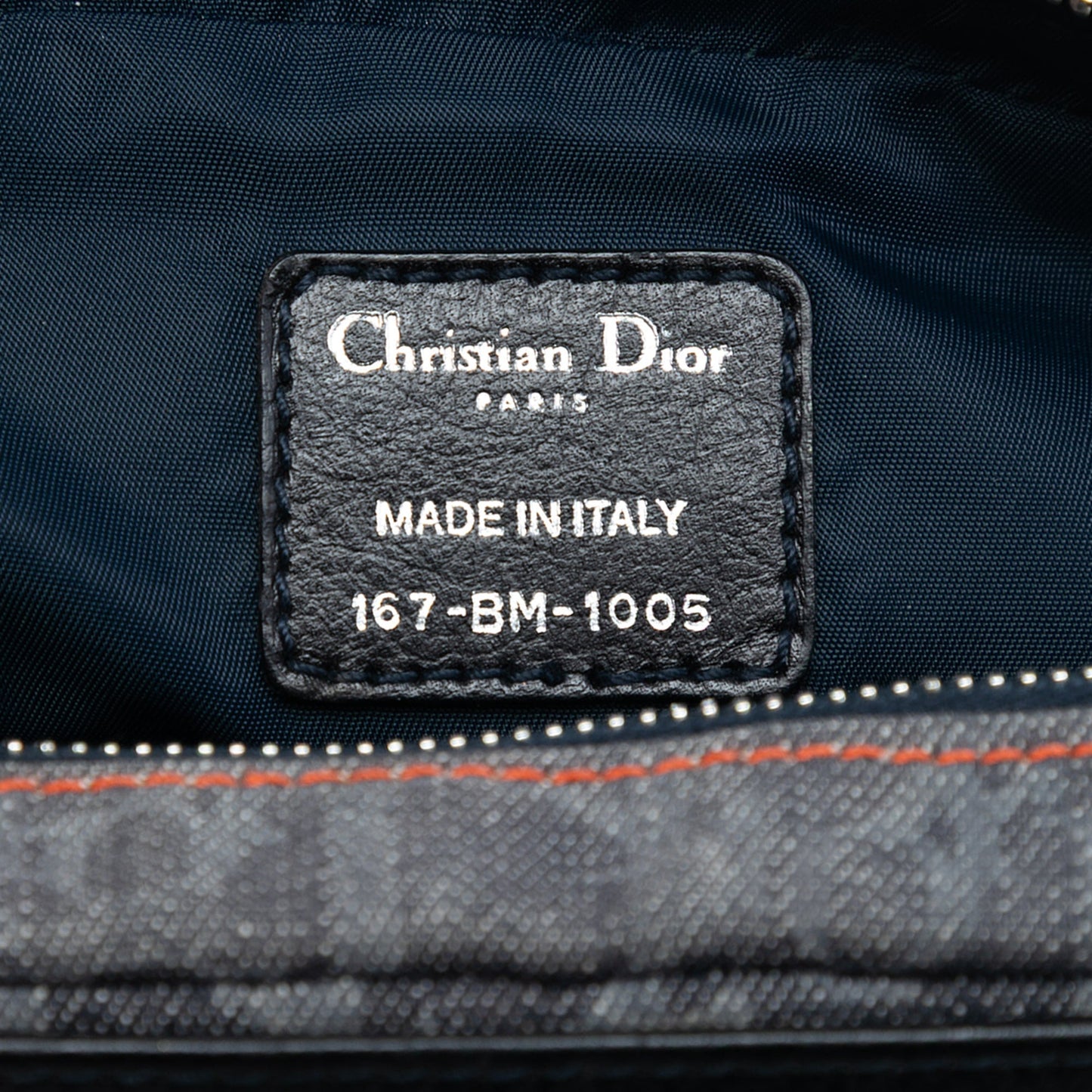 Gray Dior Diorissimo Trotter Denim Flight Shoulder Bag