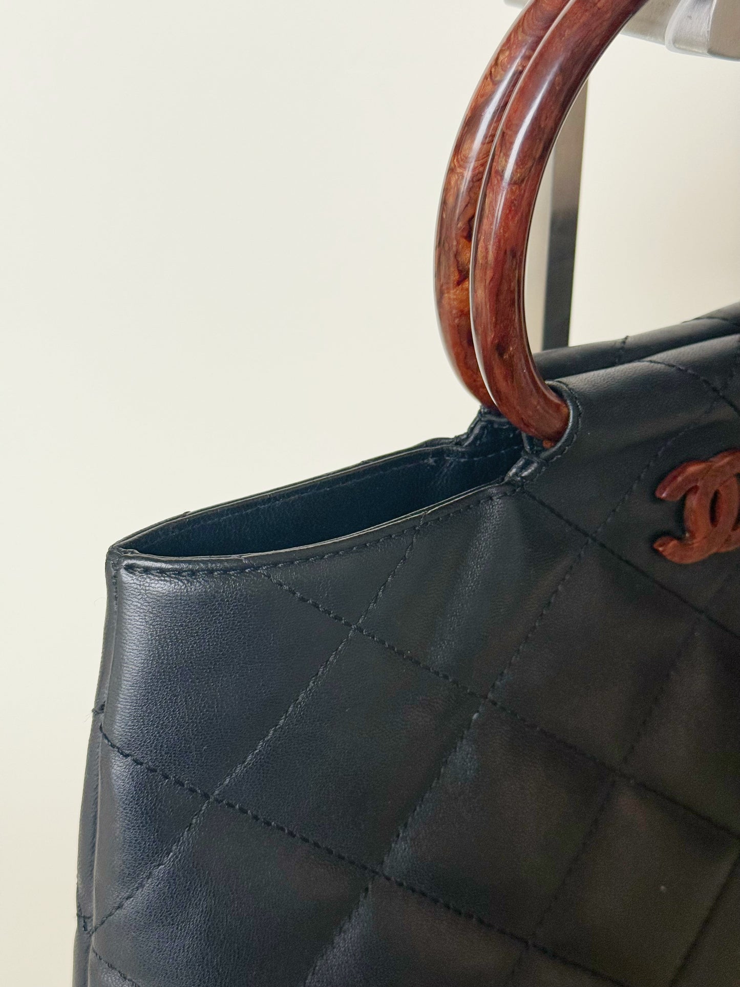Chanel  Wooden Top Handle Bag