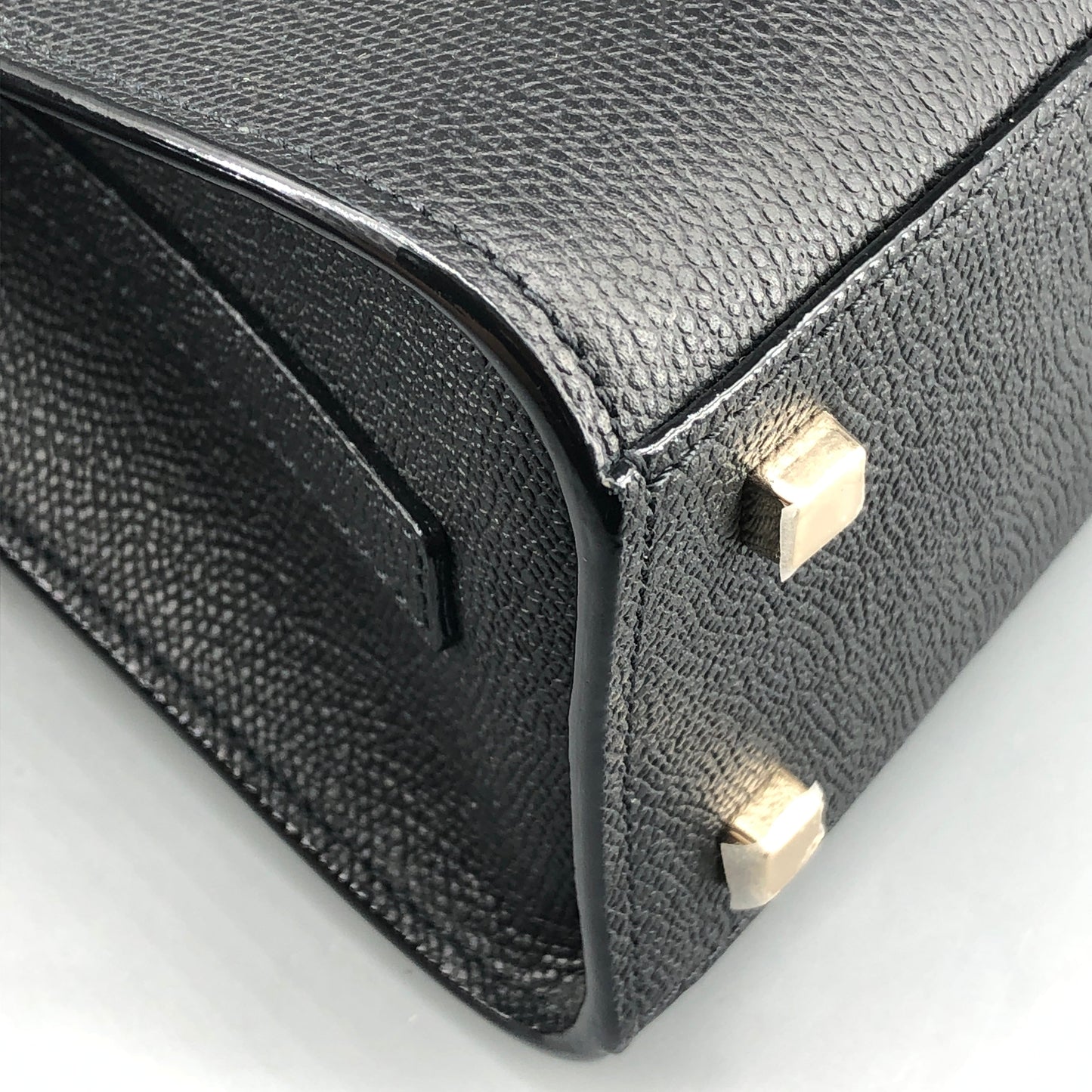 Valextra Iside Black Grained Calfskin Handbag