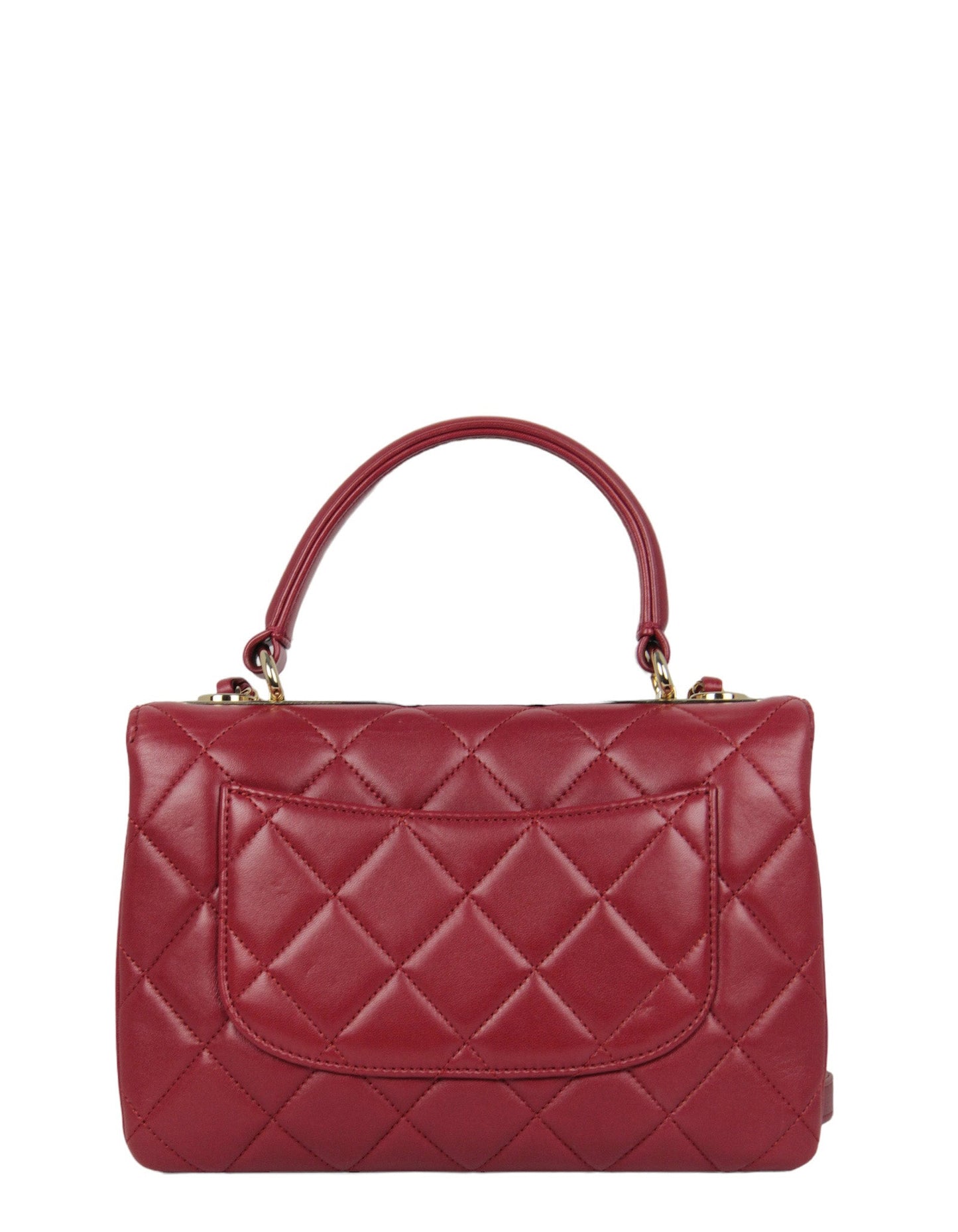 Chanel Burgundy Lambskin Quilted Trendy CC Dual Handle Flap Bag