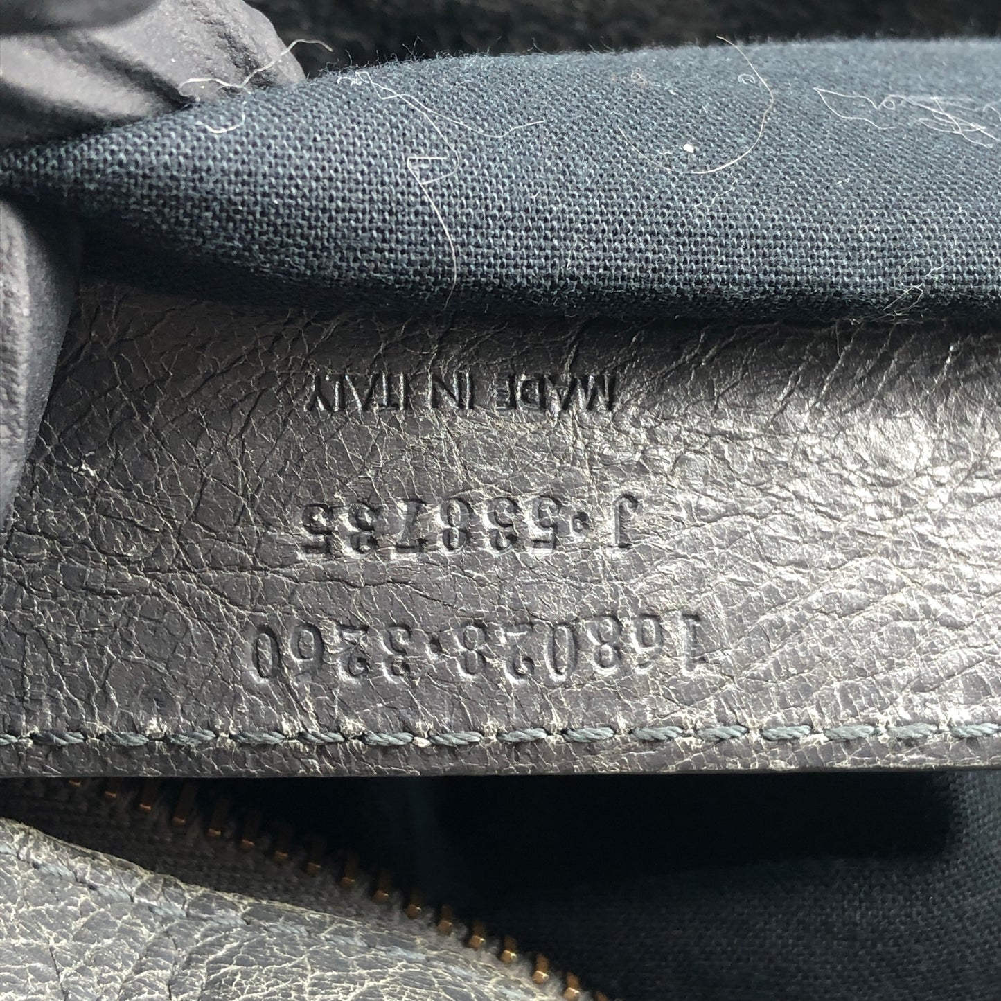 Balenciaga Classic City Distressed Leather Shoulder Handbag Grey